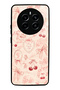 Realme 12 Pro Plus Glossy Phone Case with Cherry Coquette Toile Design