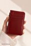 Zippered Red Card Holder Wallet - 2