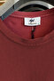 Burgundy comfort fit crew neck plain 100% cotton t-shirt - 2