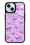 iPhone 15 Glossy Phone Case with Lilac Charm Pop Design