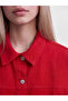 Özmarka New Season Red Oversize Women's Jean Shirt - 3