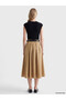 Peak New Season Black Crew Neck Color Blocked Belted Dress - 4