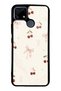 Realme C25 Glossy Phone Case with Cherry Pearl Lace Design