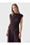 Lcw Vision Plum Crew Neck Gathered Blouse - 2