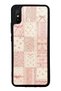 Xiaomi Redmi 9A Glossy Phone Case with Pink Lace Patchwork Design
