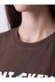 Peak New Season Brown Printed 100% Cotton Women's T-Shirt - 3