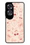 Oppo A60 Glossy Phone Case with Cherry Coquette Toile Design