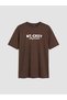 Peak New Season Brown Printed 100% Cotton Women's T-Shirt - 5