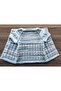Seamless Hand Knitted 0-6 Months White Blue Marbled Baby Boy Vest - 3