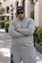 Men's Winter Thick Oversized Gray Sweatshirt - 4