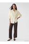 Vizyon New Season Yellow Striped Poplin Women's Shirt - 2
