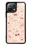 Xiaomi Mi 11 Lite Glossy Phone Case with Cherry Coquette Toile Design