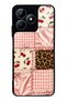 Realme C53 Glossy Phone Case with Cherry Leopard Patchwork Design