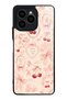 Omix X6 Glossy Phone Case with Cherry Coquette Toile Design