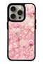iPhone 15 Pro Pink Lace Romance Design Glossy Phone Case