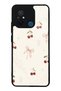 Xiaomi Redmi 12C Glossy Phone Case with Cherry Pearl Lace Design