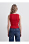 Vizyon New Season Red Crew Neck Women's Undershirt - 4