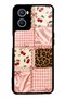 Oppo A96 Glossy Phone Case with Cherry Leopard Patchwork Design