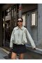 Belted Drawstring Bomber Trench Jacket - 5