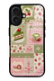 iPhone 16 Matcha Berry Quilt Design Glossy Phone Case