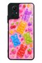 Xiaomi Redmi Note 12S Glossy Phone Case with Candy Bear Fruits Design