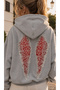 Angel Wing Lace Detailed Hooded Oversize Sweatshirt - 2
