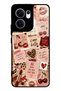 Oppo Reno 13F Cherry Leopard Notes Design Glossy Phone Case