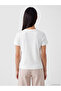 Ozmarka New Season White Crew Neck Beaded Embroidered Blouse - 4