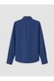 Peak New Season Petrol Waist-Tied Poplin Women's Shirt - 6
