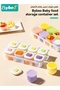 8 PCS Silicone Baby Food Containers, Reusable Infant Food Storage Jars, Small Snack Container with Lids, Freezer Storage Box with Airtight Lids Leak Proof for Infant & Babies, Plus Silicone Baby Spoon - 2