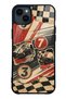 iPhone 14 Plus Retro Racing No. 7 Design Glossy Phone Cases