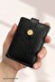 Card Holder Detail Small Black Wallet