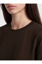 Xside Brown Soft Touch Oversize Women's T-Shirt - 2