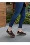 Brown Suede Leather Belted Women's Casual Shoes - 3