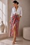 Women's Patterned Pareo Skirt with Tie Detail Lnc34
