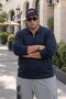 Men's Winter Thick Plus Size Navy Blue Sweatshirt - 4