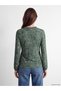 Özmarka New Season Green Tie-Neck Patterned Blouse - 4