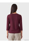 Lcw Everyday Plum Crew Neck Stone Blouse - 4