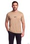 Men's Short Sleeve Crew Neck Regular Fit Beige T-Shirt