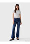 Ecru Crew Neck Polka Dot Women's T-Shirt - 2
