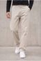 Luchino Regular Fit 100% Cotton Gabardine Men's Trousers - Pebble Stone