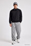 Gray Melange Elastic Men's Baggy Sweatpants - 82200