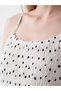 Peak New Season White Polka Dot Dress with Drawstring Waist - 3