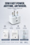 Suitable for mobile phones and tablets, 20W adapter, USB-C interface, high-power, fast charging, durable and long-lasting - 7