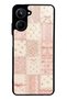 Realme 10 Glossy Phone Case with Pink Lace Patchwork Design