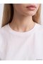 Vizyon New Season White Crew Neck 100% Cotton Women's T-Shirt - 3