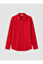 Özmarka New Season Red Oversize Poplin Women's Shirt - 5