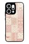 Oppo Reno 14 Glossy Phone Case with Pink Lace Patchwork Design