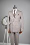Exclusive Striped Linen Double-Breasted Suit Brown - 3