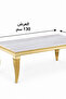 طاولة ستيل رخام مستطيل 13070 911 GOLD - 3